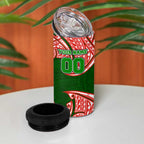 Personalized South Sydney Rabbitohs 4 in 1 Can Cooler Tumbler Polynesian Tribal Pattern Style