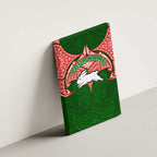 Personalized South Sydney Rabbitohs Canvas Wall Art Polynesian Tribal Pattern Style