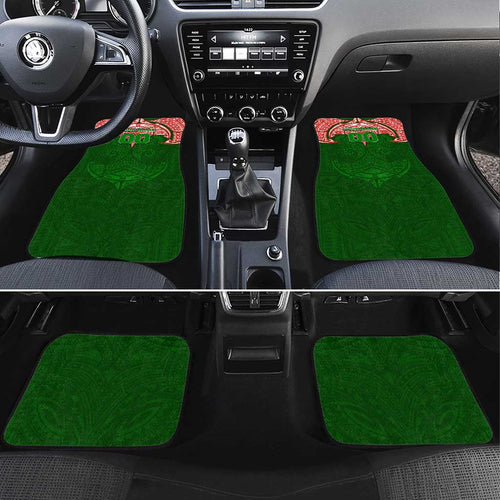 Personalized South Sydney Rabbitohs Car Mats Polynesian Tribal Pattern Style