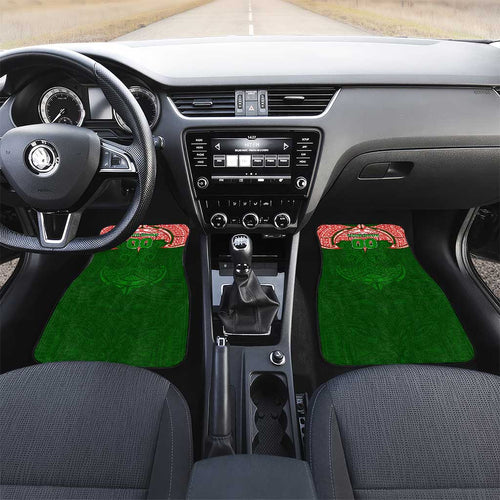 Personalized South Sydney Rabbitohs Car Mats Polynesian Tribal Pattern Style