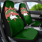 Personalized South Sydney Rabbitohs Car Seat Cover Polynesian Tribal Pattern Style