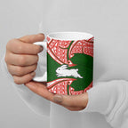 Personalized South Sydney Rabbitohs Ceramic Mug Polynesian Tribal Pattern Style