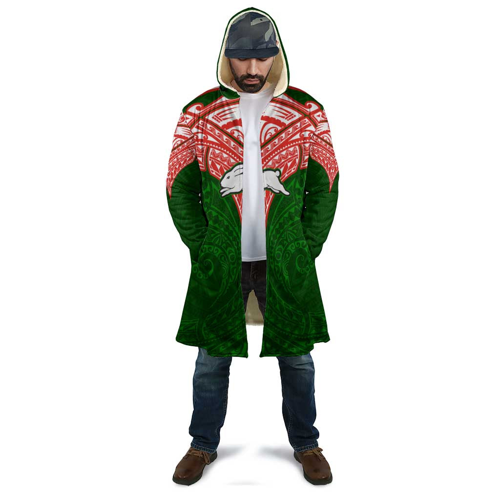 Personalized South Sydney Rabbitohs Cloak Polynesian Tribal Pattern Style