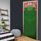Personalized South Sydney Rabbitohs Door Cover Polynesian Tribal Pattern Style