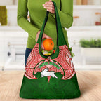 Personalized South Sydney Rabbitohs Grocery Bag Polynesian Tribal Pattern Style
