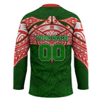 Personalized South Sydney Rabbitohs Hockey Jersey Polynesian Tribal Pattern Style