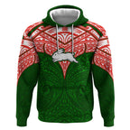 Personalized South Sydney Rabbitohs Hoodie Polynesian Tribal Pattern Style