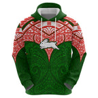 Personalized South Sydney Rabbitohs Hoodie Polynesian Tribal Pattern Style