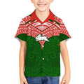 Personalized South Sydney Rabbitohs Kid Hawaiian Shirt Polynesian Tribal Pattern Style