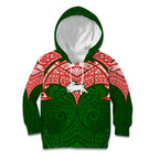 Personalized South Sydney Rabbitohs Kid Hoodie Polynesian Tribal Pattern Style
