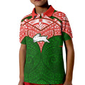 Personalized South Sydney Rabbitohs Kid Polo Shirt Polynesian Tribal Pattern Style