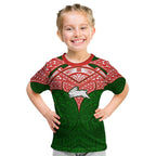 Personalized South Sydney Rabbitohs Kid T Shirt Polynesian Tribal Pattern Style