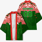 Personalized South Sydney Rabbitohs Kimono Polynesian Tribal Pattern Style