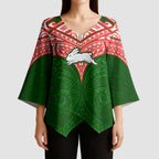 Personalized South Sydney Rabbitohs Kimono Sleeve Blouse Polynesian Tribal Pattern Style