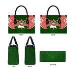 Personalized South Sydney Rabbitohs Leather Bag Polynesian Tribal Pattern Style