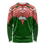 Personalized South Sydney Rabbitohs Long Sleeve Shirt Polynesian Tribal Pattern Style
