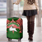 Personalized South Sydney Rabbitohs Luggage Cover Polynesian Tribal Pattern Style
