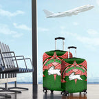 Personalized South Sydney Rabbitohs Luggage Cover Polynesian Tribal Pattern Style