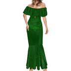 Personalized South Sydney Rabbitohs Mermaid Dress Polynesian Tribal Pattern Style