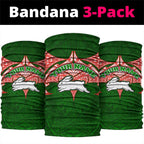 Personalized South Sydney Rabbitohs Neck Gaiter Polynesian Tribal Pattern Style