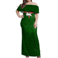 Personalized South Sydney Rabbitohs Off Shoulder Maxi Dress Polynesian Tribal Pattern Style