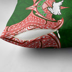 Personalized South Sydney Rabbitohs Pillow Cover Polynesian Tribal Pattern Style