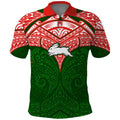 Personalized South Sydney Rabbitohs Polo Shirt Polynesian Tribal Pattern Style