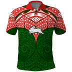 Personalized South Sydney Rabbitohs Polo Shirt Polynesian Tribal Pattern Style