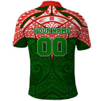 Personalized South Sydney Rabbitohs Polo Shirt Polynesian Tribal Pattern Style