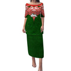 Personalized South Sydney Rabbitohs Puletasi Polynesian Tribal Pattern Style