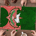 Personalized South Sydney Rabbitohs Puzzle Polynesian Tribal Pattern Style