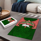 Personalized South Sydney Rabbitohs Puzzle Polynesian Tribal Pattern Style