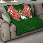 Personalized South Sydney Rabbitohs Quilt Polynesian Tribal Pattern Style