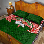 Personalized South Sydney Rabbitohs Quilt Bed Set Polynesian Tribal Pattern Style