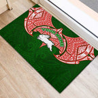 Personalized South Sydney Rabbitohs Rubber Doormat Polynesian Tribal Pattern Style