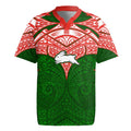 Personalized South Sydney Rabbitohs Rugby Jersey Polynesian Tribal Pattern Style