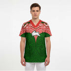 Personalized South Sydney Rabbitohs Scrub Top Polynesian Tribal Pattern Style