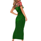 Personalized South Sydney Rabbitohs Short Sleeve Bodycon Dress Polynesian Tribal Pattern Style