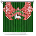 Personalized South Sydney Rabbitohs Shower Curtain Polynesian Tribal Pattern Style