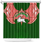 Personalized South Sydney Rabbitohs Shower Curtain Polynesian Tribal Pattern Style