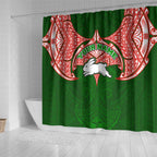 Personalized South Sydney Rabbitohs Shower Curtain Polynesian Tribal Pattern Style