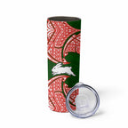 Personalized South Sydney Rabbitohs Skinny Tumbler Polynesian Tribal Pattern Style