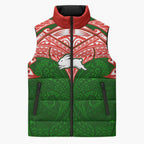 Personalized South Sydney Rabbitohs Sleeveless Puffer Jacket Polynesian Tribal Pattern Style