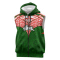 Personalized South Sydney Rabbitohs Sleeveless Zip Hoodie Polynesian Tribal Pattern Style