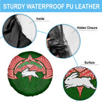 Personalized South Sydney Rabbitohs Spare Tire Cover Polynesian Tribal Pattern Style