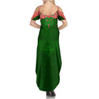 Personalized South Sydney Rabbitohs Summer Maxi Dress Polynesian Tribal Pattern Style