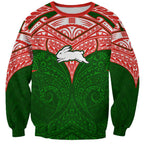 Personalized South Sydney Rabbitohs Sweatshirt Polynesian Tribal Pattern Style