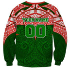 Personalized South Sydney Rabbitohs Sweatshirt Polynesian Tribal Pattern Style