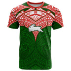 Personalized South Sydney Rabbitohs T Shirt Polynesian Tribal Pattern Style