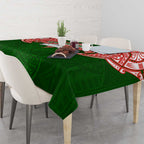 Personalized South Sydney Rabbitohs Tablecloth Polynesian Tribal Pattern Style